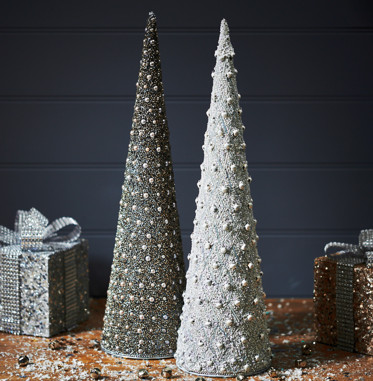 Dark Sparkly Beaded cone