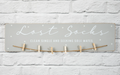Lost Socks peg plaque with white spots