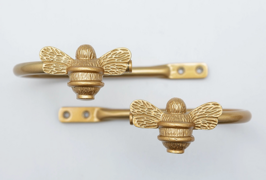 Bee Curtain holdback - Brass Finish