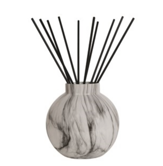 Marble Effect Glass difusser bottle & reeds - Large