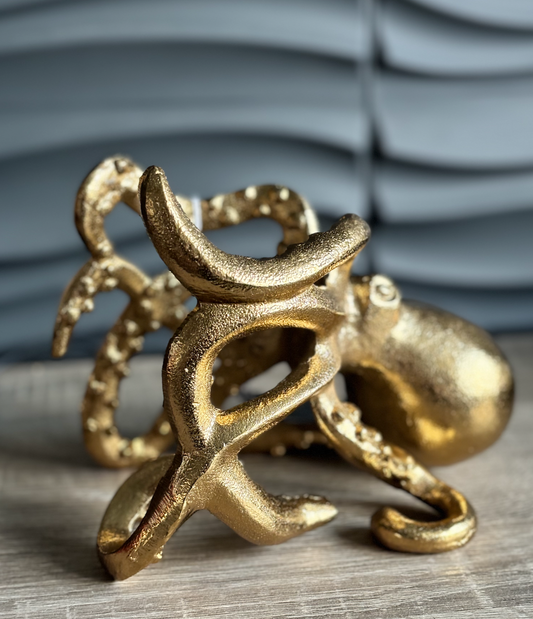 Gold Octopus Wine Bottle Holder