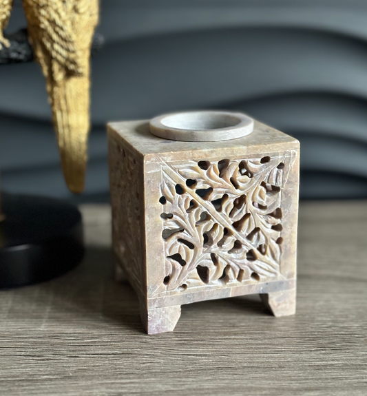 Moroccan Arch Cutout Soapstone Oil Burner