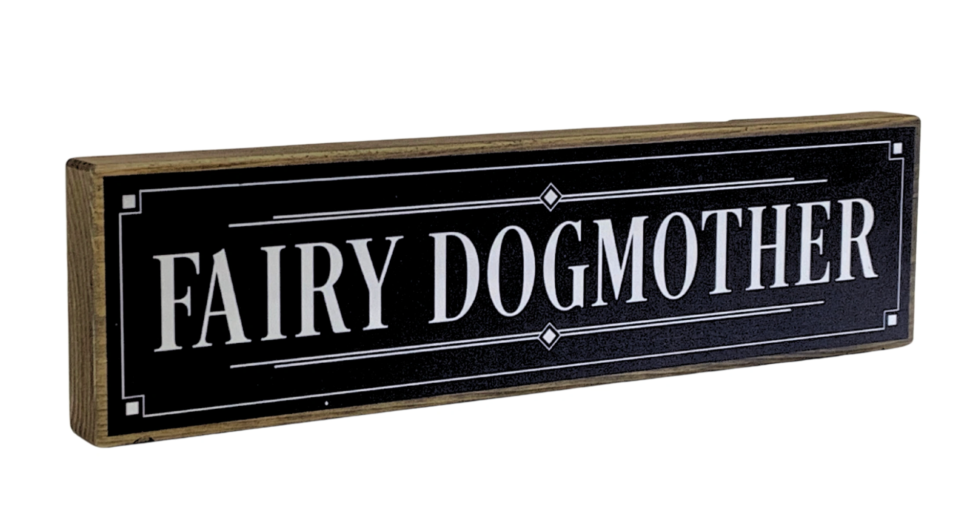 Fairy Dogmother Mini Rustic Block