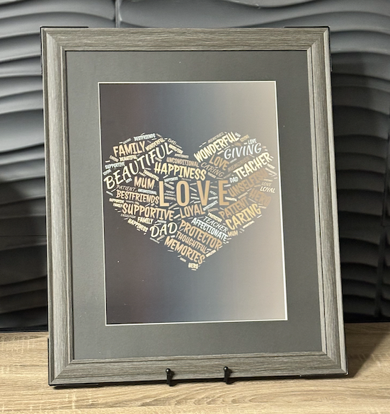 Family Love Heart Word Art