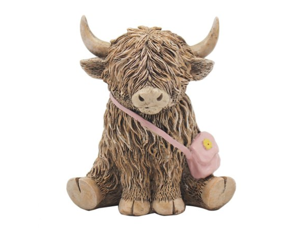 Highland Cow with handbag