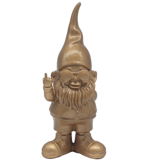 Gold Gnome Behaving Badly - Medium