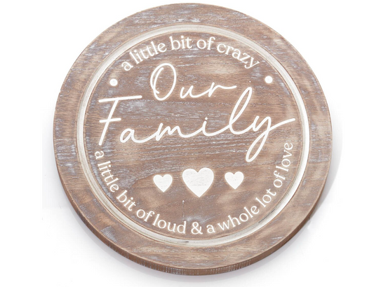 Our Family Round Plaque