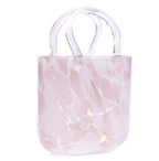 White and Blush Pink Large Handbag Vase