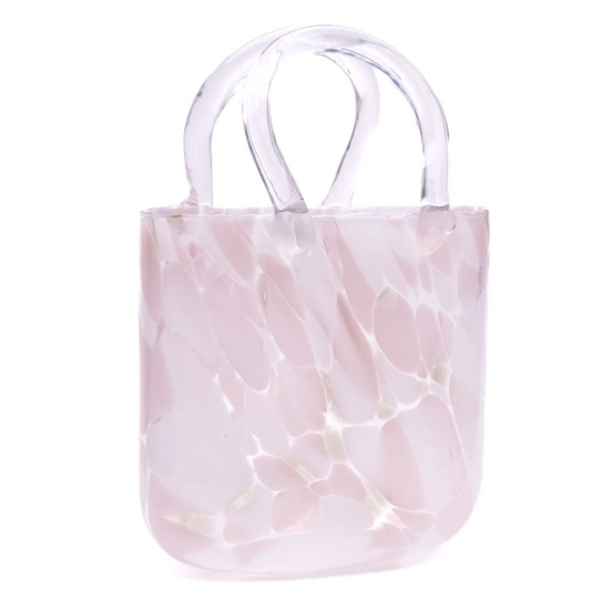 White and Blush Pink Large Handbag Vase
