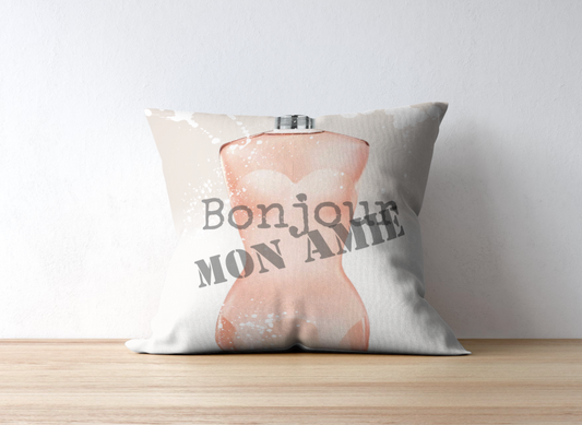 Bonjour Mon Amie Gautier Cushion (available in various sizes)
