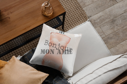 Bonjour Mon Amie Gautier Cushion (available in various sizes)