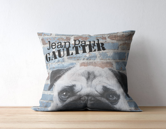 Pug (Designer inspired) Cushion (available in various sizes)