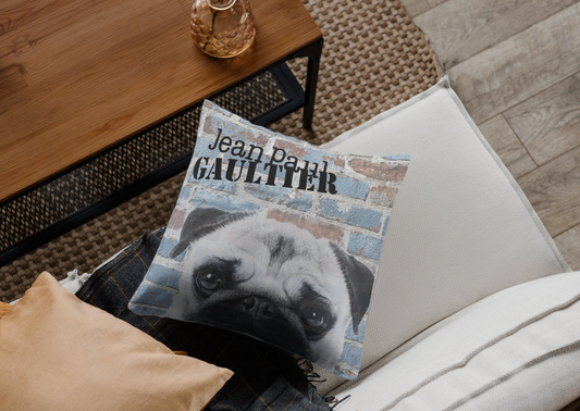 Pug (Designer inspired) Cushion (available in various sizes)