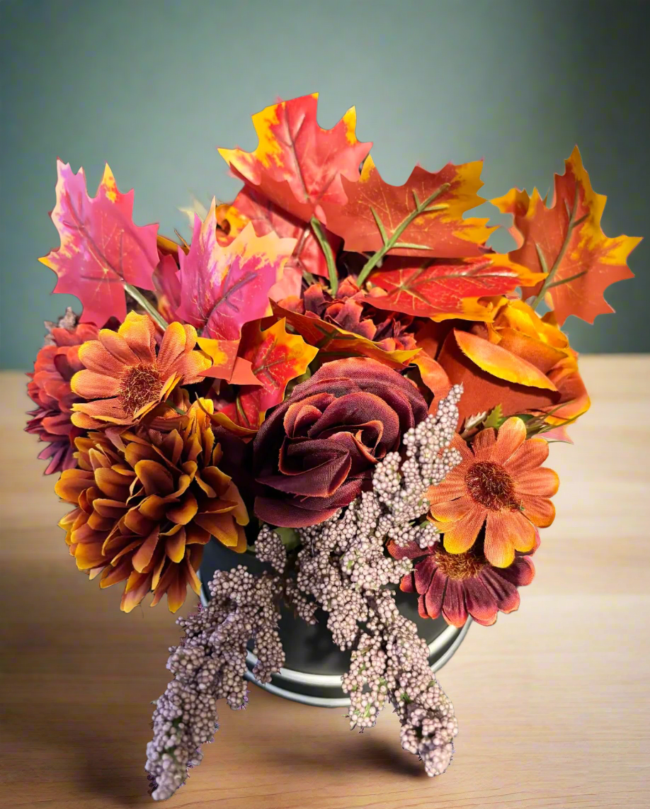 Small Autumnal flower hat box (Made to order)