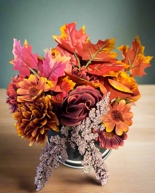 Small Autumnal flower hat box (Made to order)