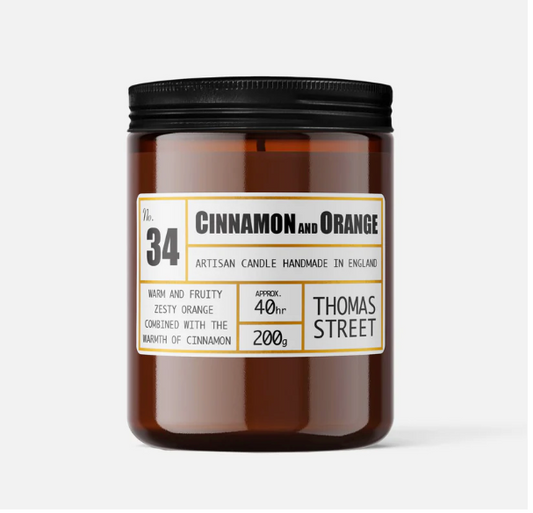 Thomas Street Cinnamon & Orange Candle No 34