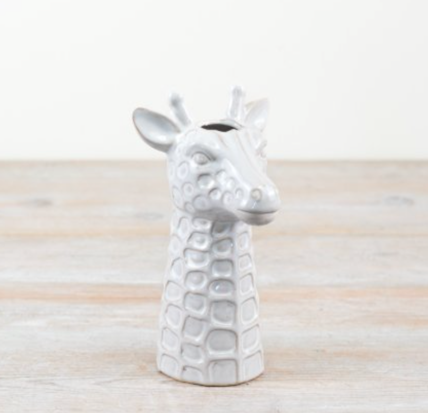 White Giraffe Vase