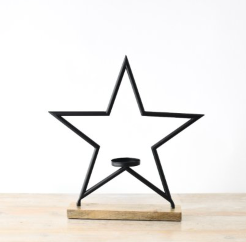Star with Tea light on Base (40 cm)