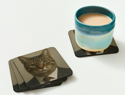 Puss in Suits coaster