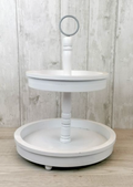 White Tiered Wooden Tray