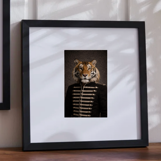 Jungle Military Tiger Framed art