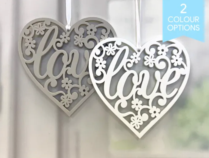 Fretwork Heart - available in two colours (Pre-order)