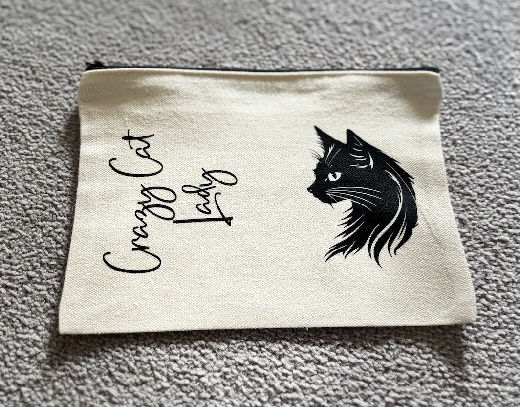 Luxury Crazy Cat Lady Tote bag & make-up bag