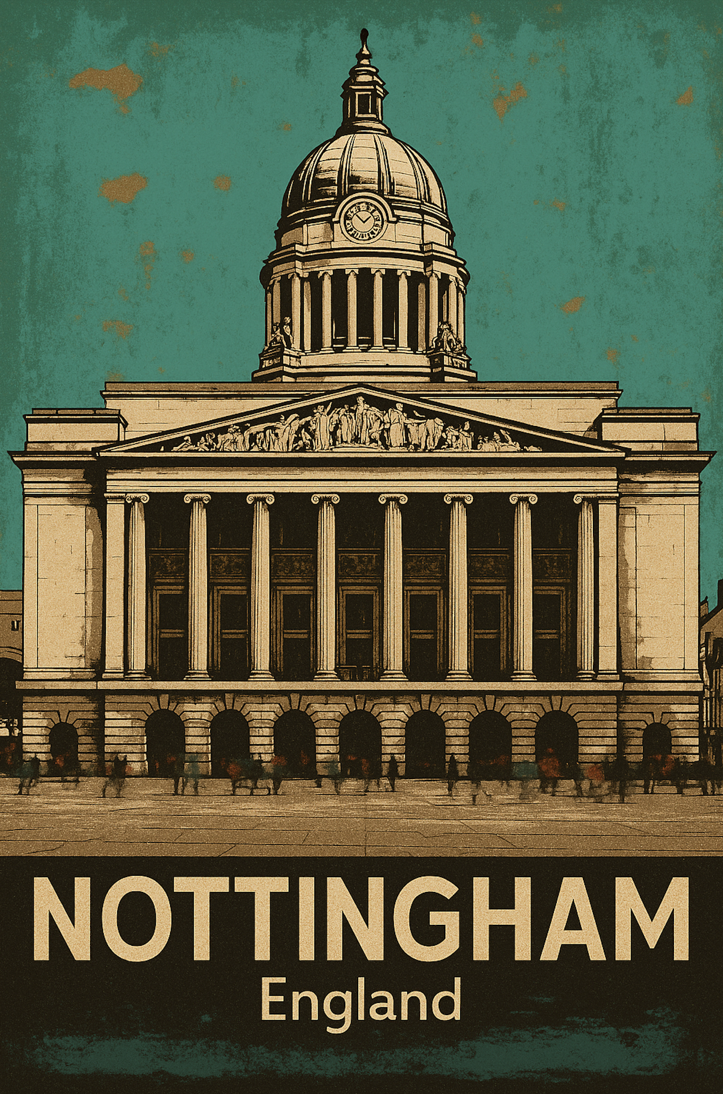 Nottingham Council House poster - available in various sizes
