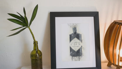 Black Gin Wall Art Print - available in different sizes