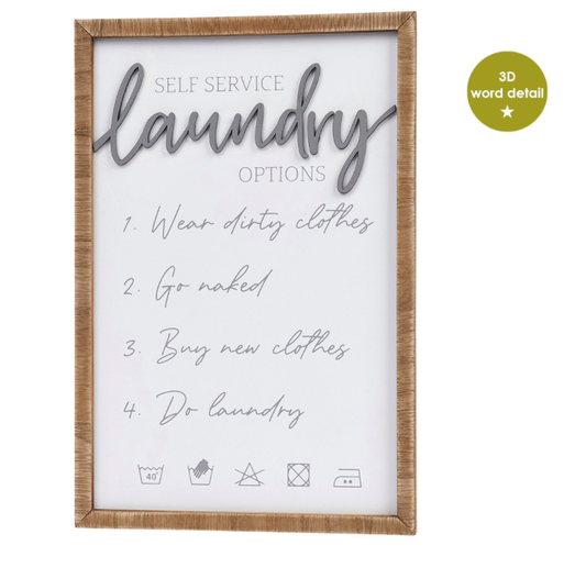 LAUNDRY 3D PLAQUE