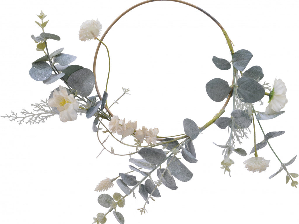 Flower & Leaf Hoop wreath - available in 2 sizes