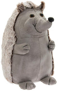 GREY FAUX LEATHER HEDGEHOG DOORSTOP