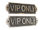 VIP PLAQUES  - available in two colours