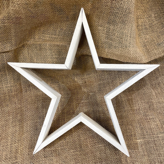 White Wooden Star - available in 2 sizes