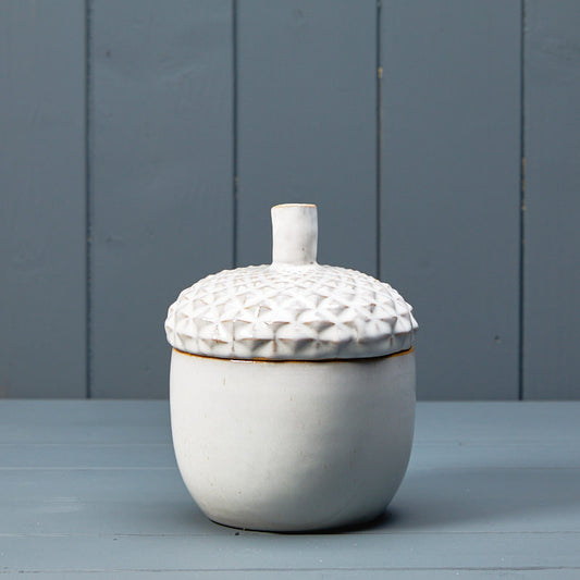 Glazed Ceramic Acorn Pot - Medium