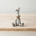 Grey Rabbit with Bow