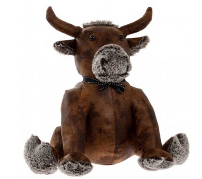 BULL FAUX LEATHER DOORSTOP