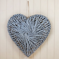 RATTAN HEART GREY WASH (Full Heart) -  available in various sizes