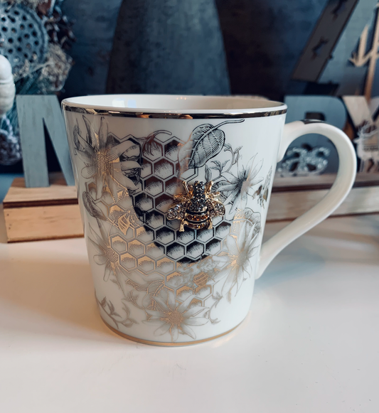 GOLD BEE HIVE MUG