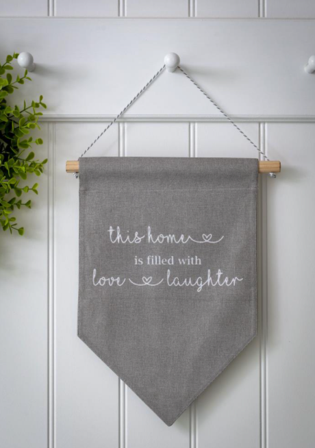 Love & Laughter Fabric Sign