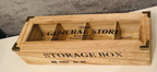 WOODEN COMPARTMENT STORAGE BOX  - 34CM