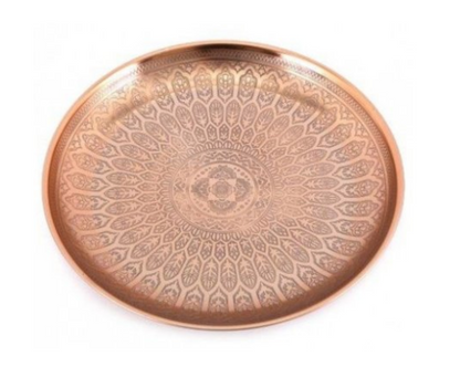MANDALA ETCHED DECORATIVE BOWL - 33CM - Available in various colours