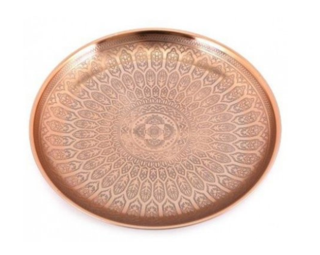 MANDALA ETCHED DECORATIVE BOWL - 33CM - Available in various colours