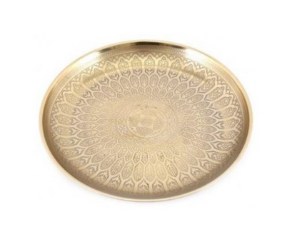 MANDALA ETCHED DECORATIVE BOWL - 33CM - Available in various colours