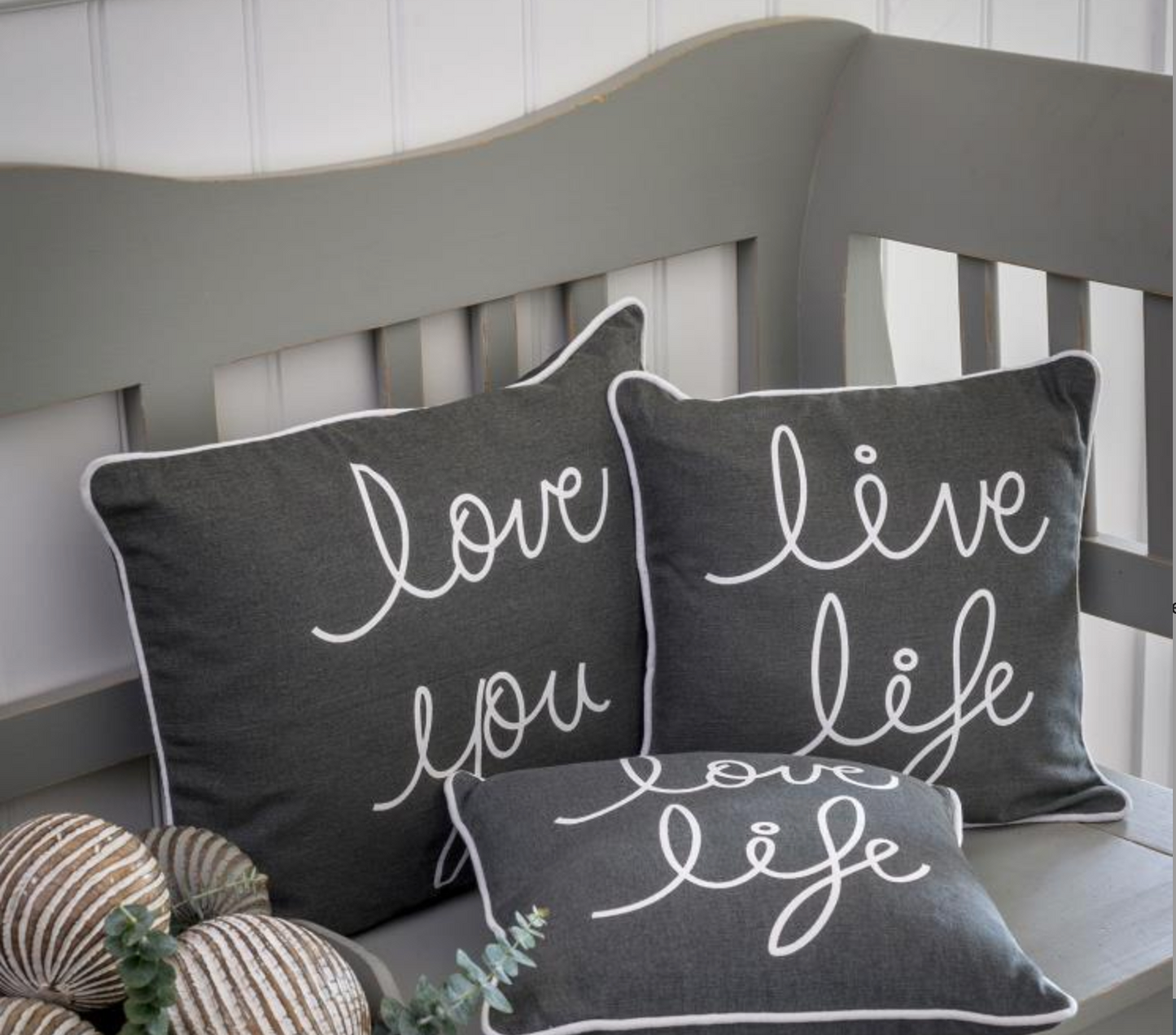 GREY SLOGAN CUSHION - available in different designs