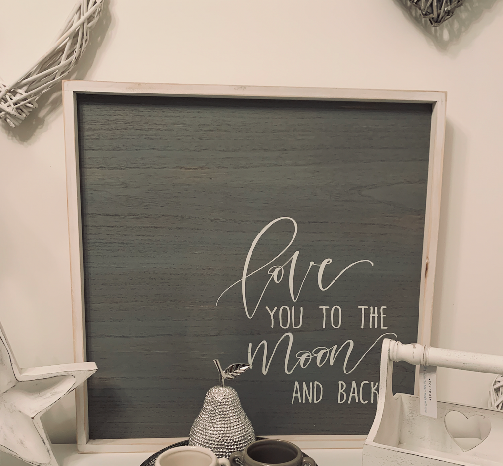 Love You To The Moon Sign