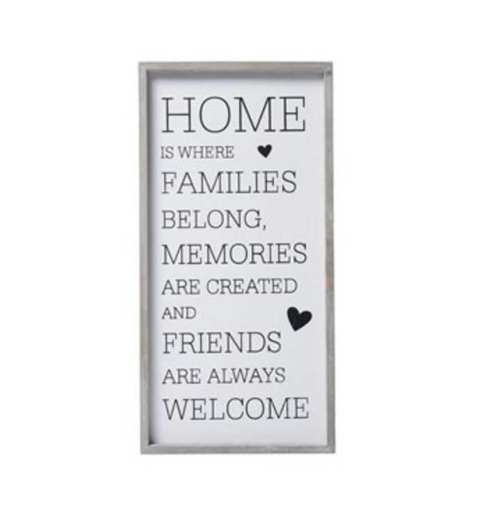 HOME IS WHERE WOODEN PLAQUE