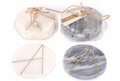 Set Of 4 Round Marble Drink Coaster - available in various colours
