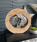 Silver Tree In Log 34cm