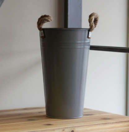 FLOWER BUCKET GREY - available in various sizes